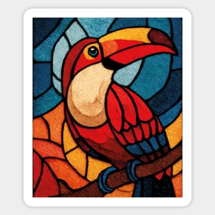 The Jungle Jewel | A Tropical Stained Glass Portrait Sticker